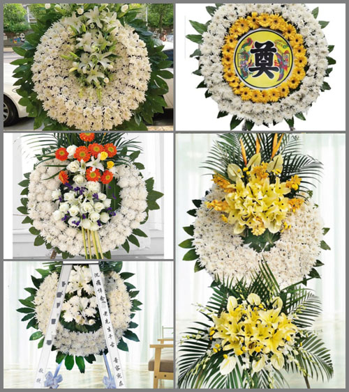湖北黄冈市黄梅县柳林乡沙子头村花圈速递